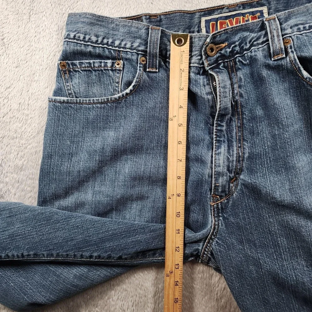 Levis 569 Jeans Mens 38x30 (Fits 36x29) Medium Wash Relaxed Straight Fit Denim